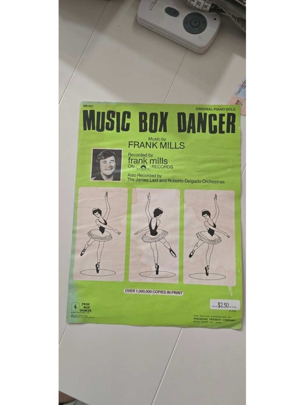 Music Box Dancer Original Piano Solo Sheet Music by Frank Mills